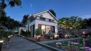 FULL HOUSE INTERACTIVE NIGHT UNREAL ENGINE BAKED LIGHTING.