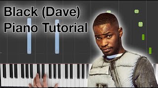 Black (Dave) Piano Keyboard Tutorial (Synthesia) chords