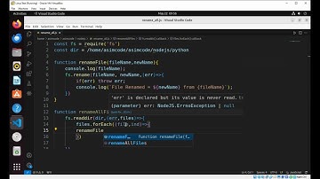 Rename all files in a directory using Node.js