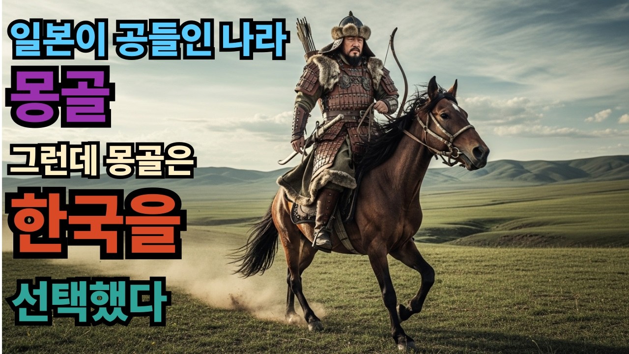 일본이 공들이 나라 몽골 그런데 몽골을 한국을 선택했다