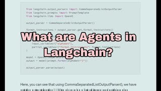 What are agents in Langchain