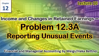 Chapter 12   | Lecture 10 | Problem 12.3A | Financial and Managerial Accounting | Meigs