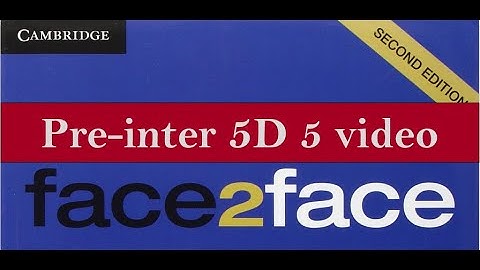 Pre inter 5D 5    F2F