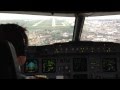 Cockpit view a320 landing at mrs