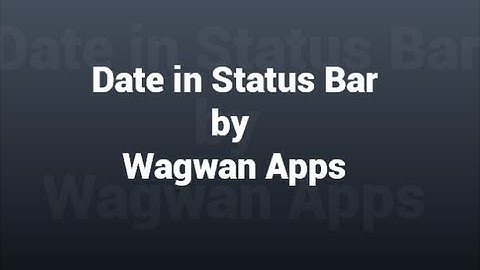 Date In Status Bar