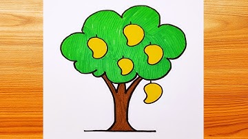 Mango tree drawing | Art of Kala