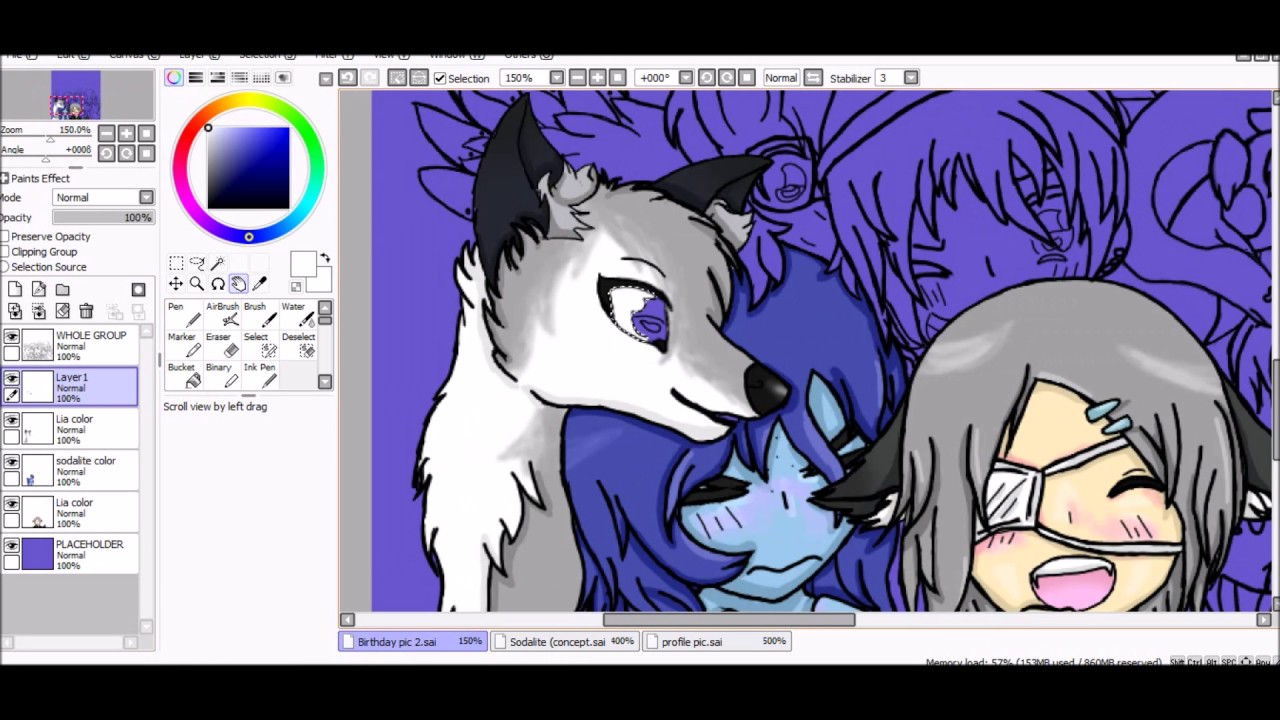 My main ocs (Birthday speedpaint!) - YouTube