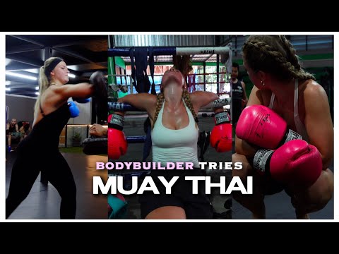 Bodybuilder Tries Muay Thai for the First Time!