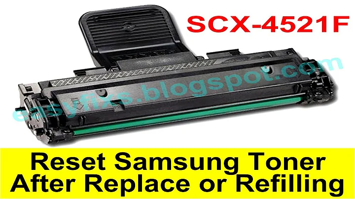 Reset Samsung Toner SCX 4521F After Replace or Refilling
