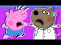 Uh oh georgie pig falls and injures his knee  peppa pig nursery rhymes and kids songs