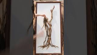 Crafting Beautiful Wallart Masterpiece from twigs #shorts #diy #diycrafts #natureart #wallart