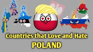 Countries that Love and Hate Poland 🇵🇱 - Countryballs 