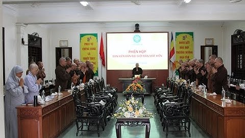 Ban Kiến đàn Đại giới đàn Mật Hiển họp công tác tổ chức