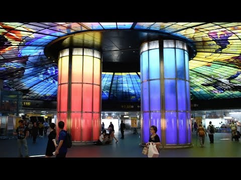 Kaohsiung, Taiwan - Dome Of Light at the Formosa Boulevard MRT Station HD (2017)