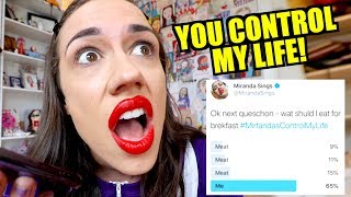 FANS CONTROL MY LIFE FOR A DAY! *SHOCKING*