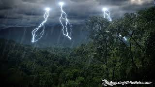 Rain Forest Thunder & Rain Sleep Sounds - White Noise 10 Hours