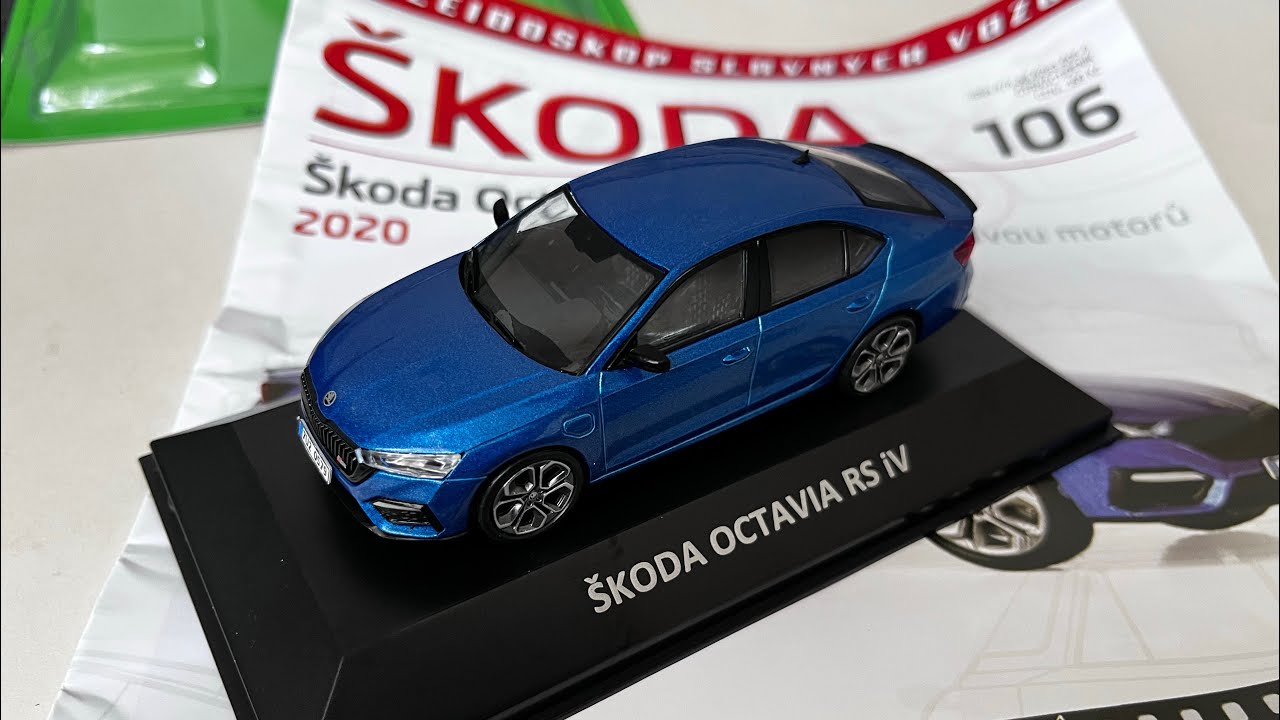 Coche miniatura Skoda Octavia 1/43 Abrex IV Combi metallise verde 2020 - Coches-miniaturas.es