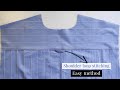 shirt shoulder loop fixing easy method || Shirt Shoulder part stitching || shirt part 1 stitching ||