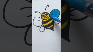 How to draw honeybee #honeybee #bee #kidsdrawing #drawing #easydrawing #cartoon