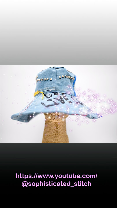 Decided to add concentric stitches to a denim sun hat. Result on end frames.
