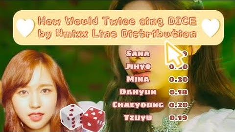How would Twice sing DICE by Nmixx Line Distribution