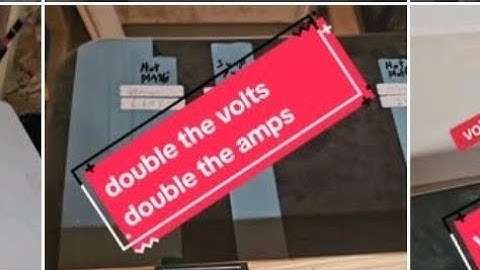 extended video higher volts is higher amps