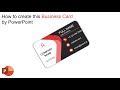 How to create this professional business card by PowerPoint easily