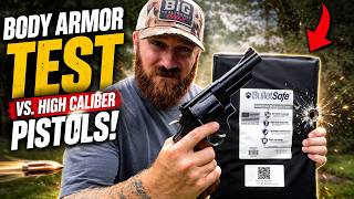 Testing body armor against HIGH CALIBER PISTOLS!