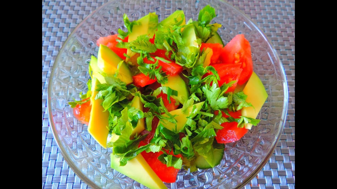 Постный салат с авокадо рецепт. Постный салат из авокадо.