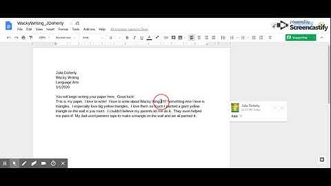 Peer Editing in Google Docs