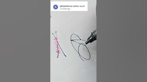 How To Sign Design Ayush ? #writingrasu #calligraphy #signaturestyle #signature #shorts #ayush#rasu