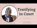 Testifying in court pr killy geoffrey