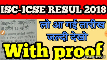 ISC-ICSE RESULT DATE 2018