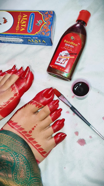 Try This Chirayouvan Red Liquid Alta Shades Sonaartdesign #shorts #youtubeshorts #viralshort