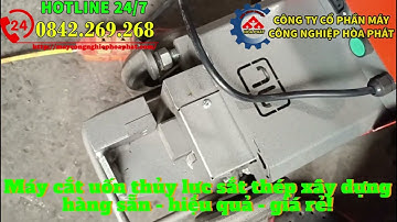 Máy cắt uốn sắt thép thủy lực 2 chức năng liên hợp. Máy uốn sắt xây dựng phi 25mm hàng sẵn hiệu quả!
