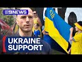 Australia shows support to Ukraine two years after war began | 9 News Australia