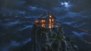 Rain Above the Clouds 🌧️ Mountain Cabin Rain Sounds for Deep Sleep