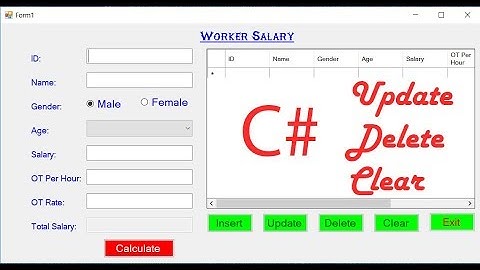 C# Tutorial - Insert, Update, Delete data from DataGridView | KHMER
