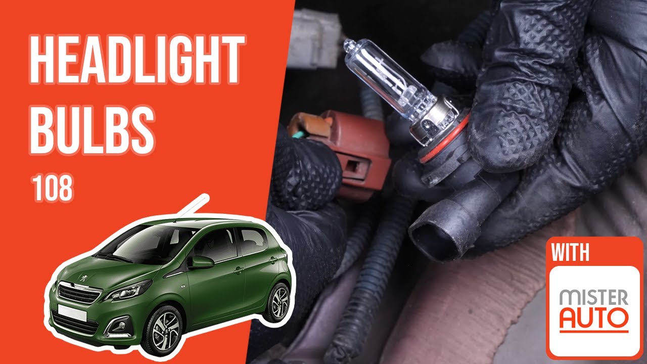 How to replace the headlight bulbs Peugeot 108 💡