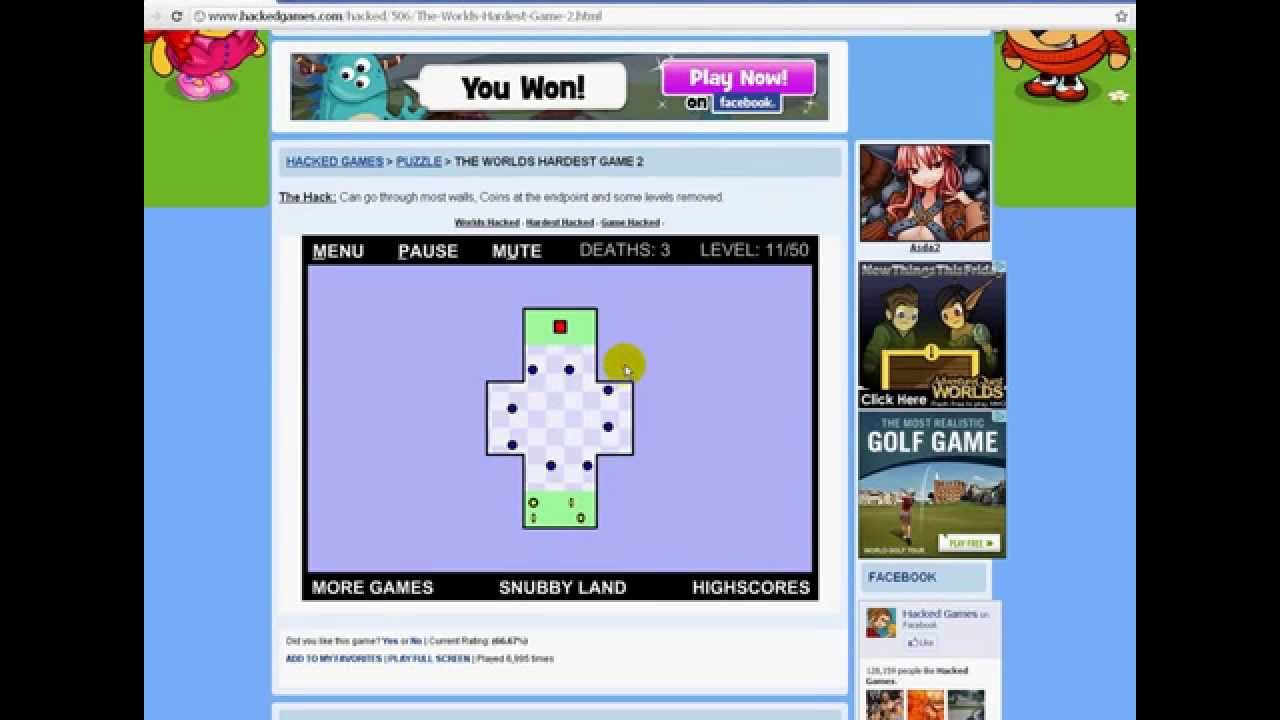 Worlds hardest game hacked YouTube Worlds hardest game hacked YouTube