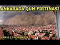 Ankarda dəhşətli QUM FIRTINASI: İNSANLAR TƏŞVİŞ İÇİNDƏ, şəhər qaranlığa qərq oldu