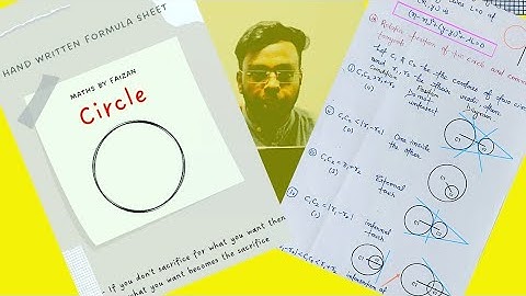 CIRCLE formula Sheet + All concept with pdf for NIMCET 🔥