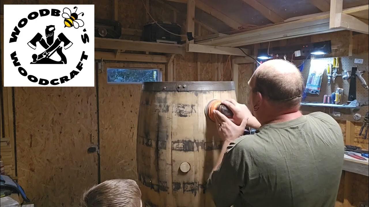 Wood Barrel sanding YouTube