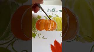 Hello Fall 🍂🍁🎃🖌 #fall #autumn #sheet #watercolor #gouache #art #otoño #painting #pumpkin