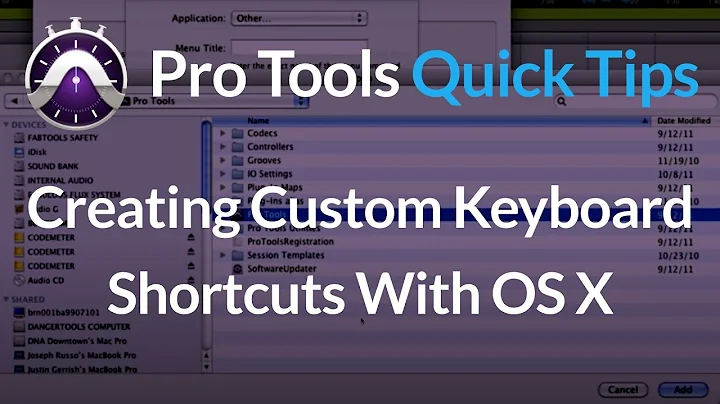 Pro Tools | Quick Tips | Creating Custom Keyboard Shortcuts With OS X