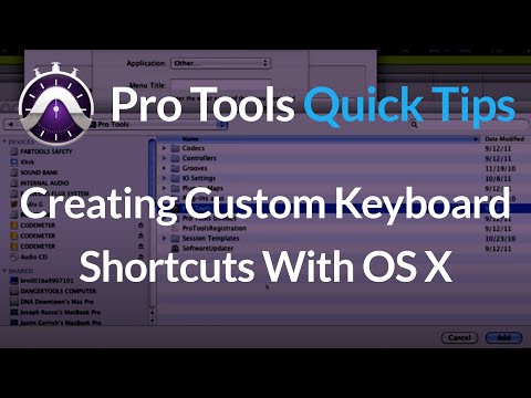 Pro Tools | Quick Tips | Creating Custom Keyboard Shortcuts With OS X