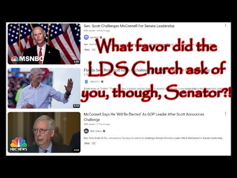 LDS Church Compromised Rick Scott Running For Senate Minority Leader ...
