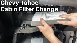 2015  2020 Chevy Tahoe Cabin Air Filter  How To Change Replace Remove Location  Chevrolet