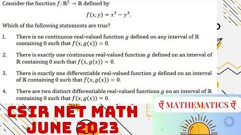 Real Analysis ID-704068 | CSIR NET MATHS JUNE 2023