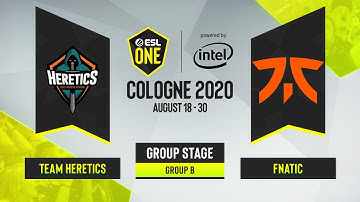 CS:GO - Fnatic vs. Team Heretics [Inferno] Map 2 - ESL One Cologne 2020 - Group B - EU